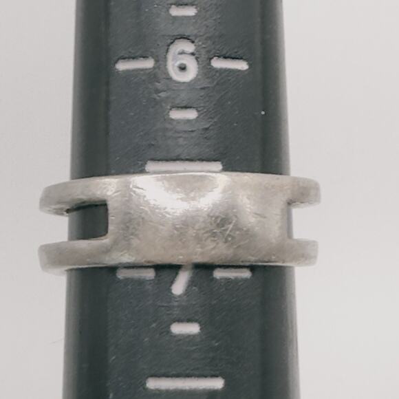 Sterling Silver Wrap Ring Size 7.75 Double Band Modernist 925 NF Vintage - Picture 12 of 14
